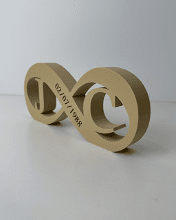 Infinity Love Initials 3d model