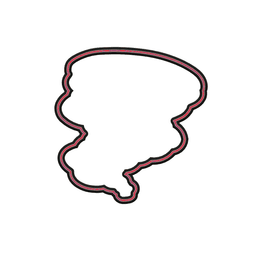 Tornado Cookie Cutter STL File - 4 inches 3d model