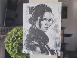 Greyscale Rey Hueforge 3D Art Decor 3d model
