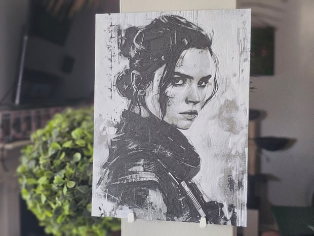Greyscale Rey Hueforge 3D Art Decor 3d model