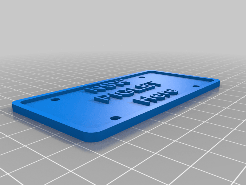 PIGLET Licence Plate 3d model