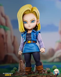 Android 18 DBZ Chibi - Premium Collectible 3d model