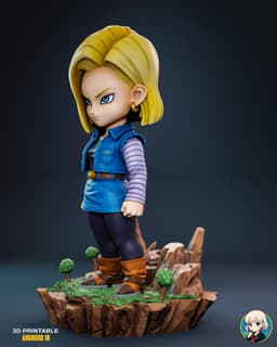Android 18 DBZ Chibi - Premium Collectible 3d model