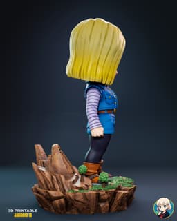 Android 18 DBZ Chibi - Premium Collectible 3d model
