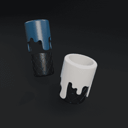 Yet another dripping tealight holder (38 mm) 3d model