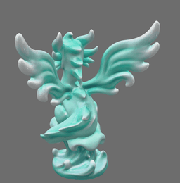Water Dragon – STL File 3D Printable Fantasy Dragon Figurine 3d model