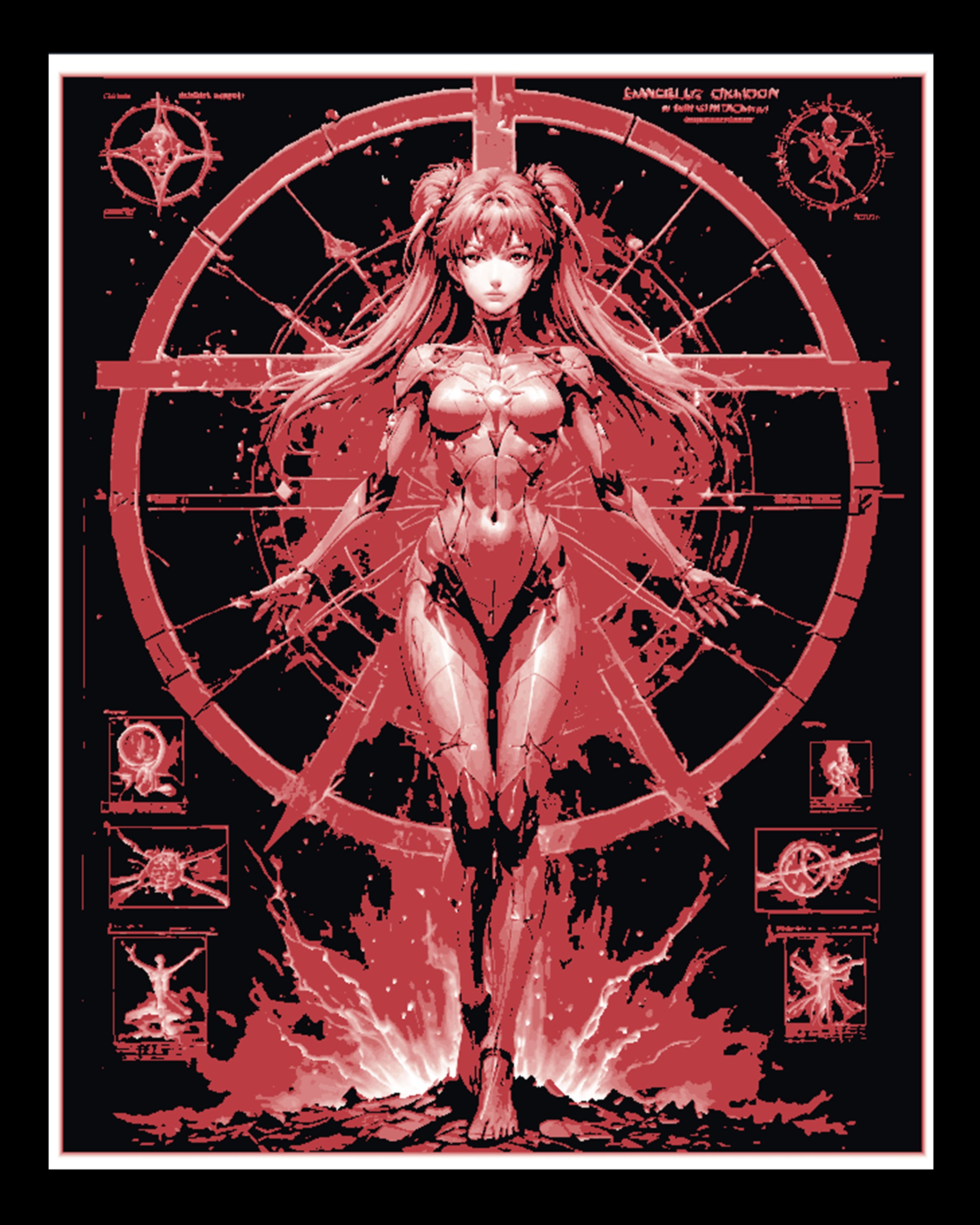 The prototype designs of the perfect warrior - Red Goddess - Hueforge Art 3d model
