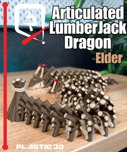 Lumberjack Elder Dragon- Plastic 3D Articulated Dragon 11 3d model
