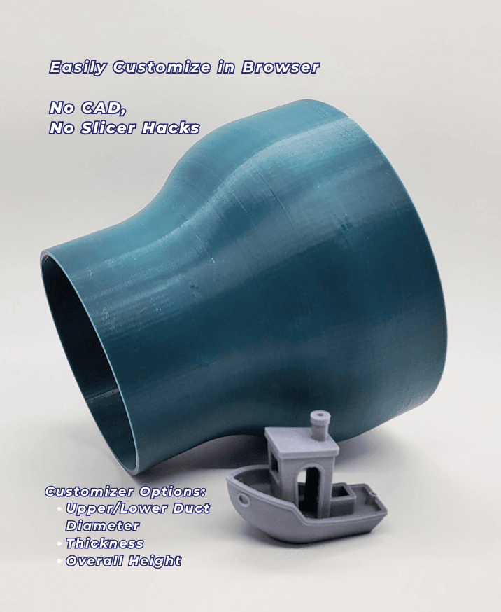 Customizable Duct Reducer 3d model