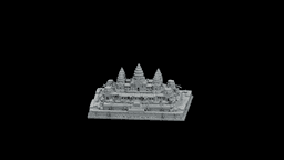 Angkor Wat Temple Causeway STL - Printable Landmark Desk Miniature 3d model