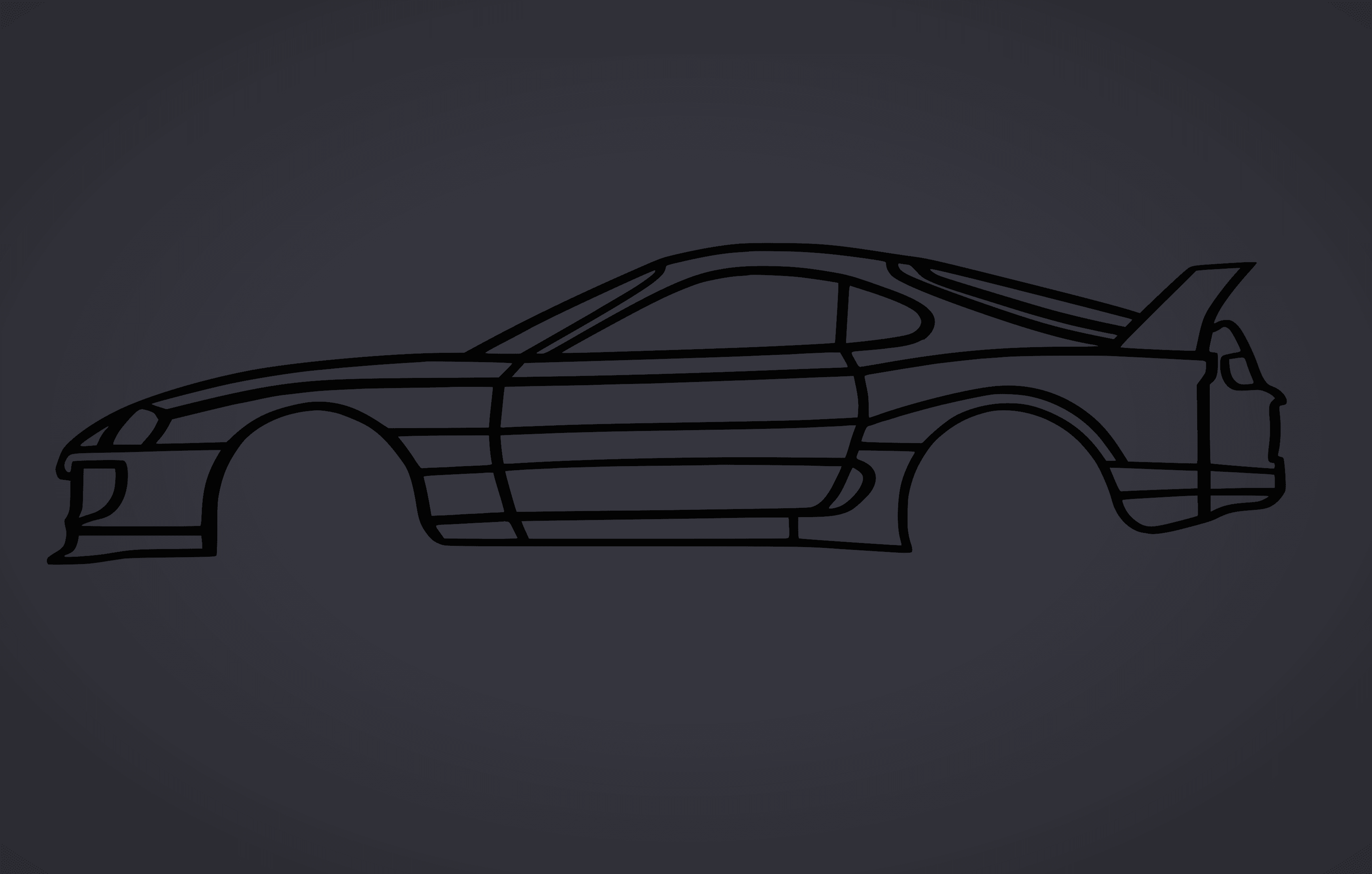 Toyota Supra MKIV silhouette 3d model