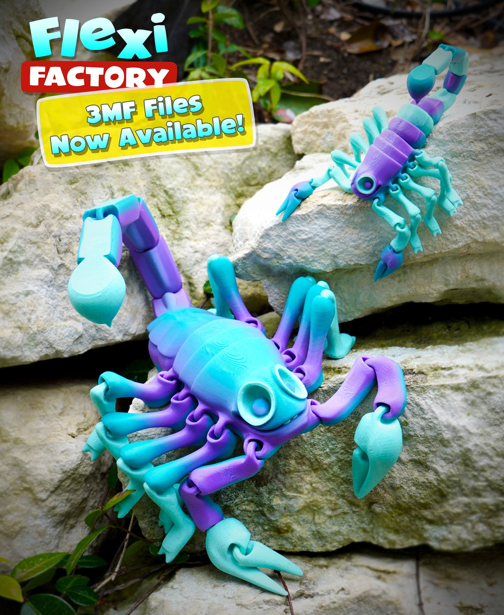 Flexi Factory Scorpion with XL and 3MF versions Included! 3d model