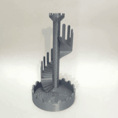 Spiral Castle Dice Tower - set of 4/ no supports / 3mf included 3d model