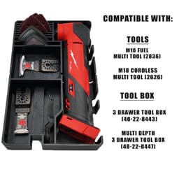 M18 Multitool Organizer for Milwaukee Packout 2 and 3 Drawer Tool Boxes 3d model