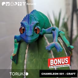 Articulated Chameleon 001 - Craft 3d model