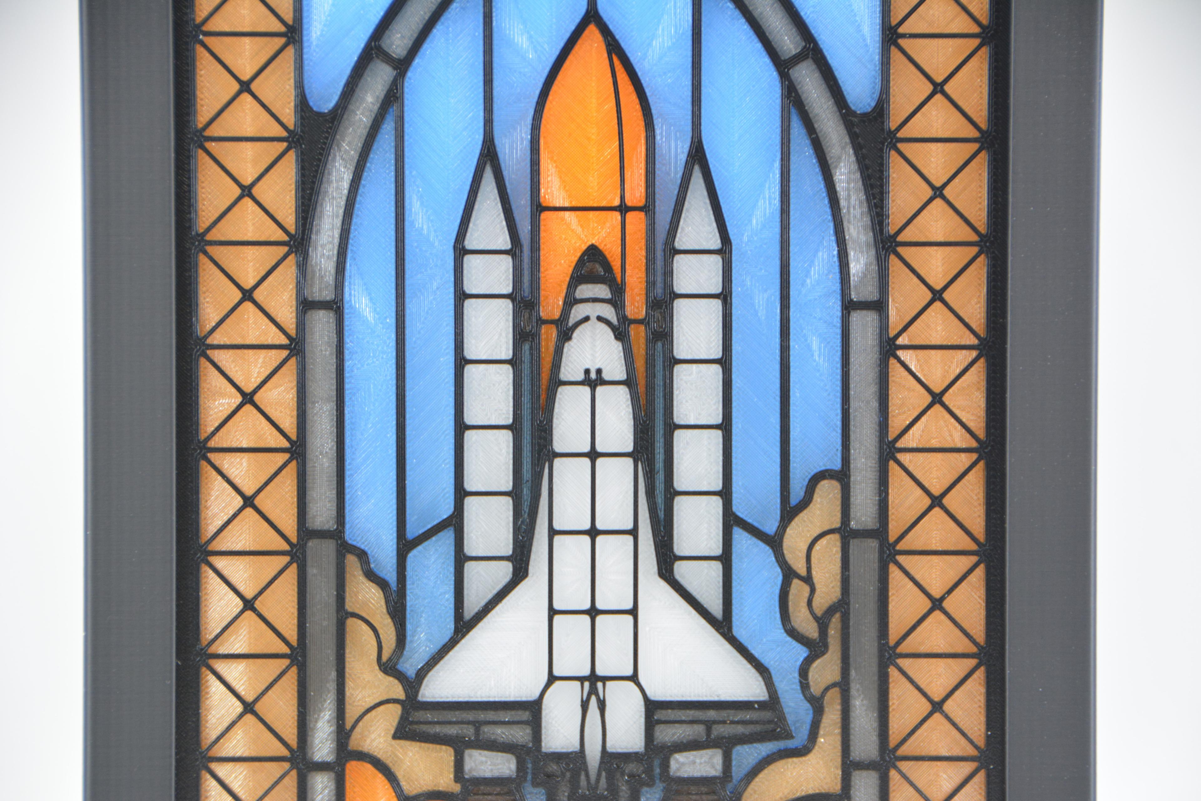 Space Shuttle Stained Glass Lightbox 3d model