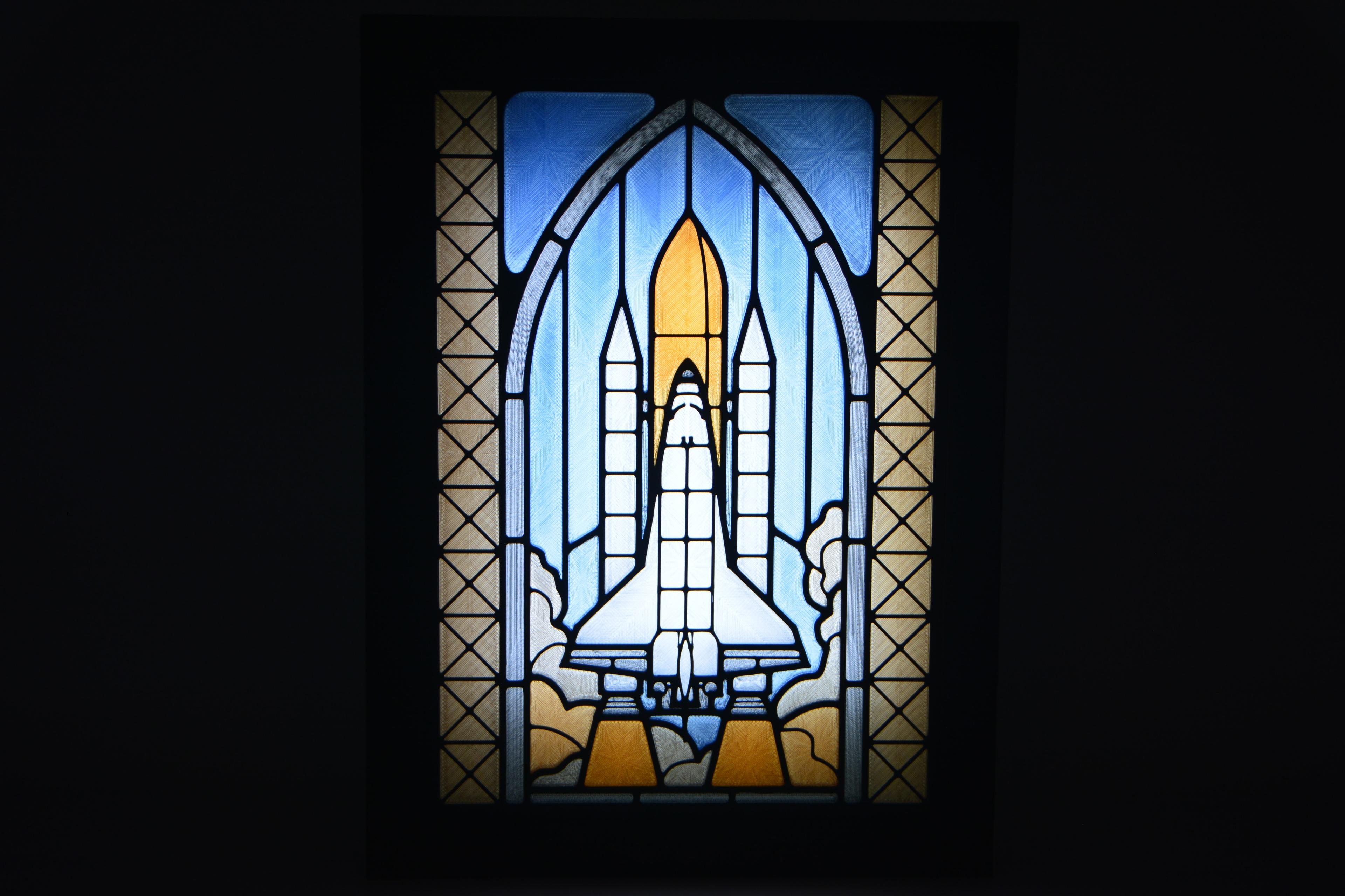 Space Shuttle Stained Glass Lightbox 3d model