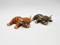 FLEXI HIGHLAND COW 3d model