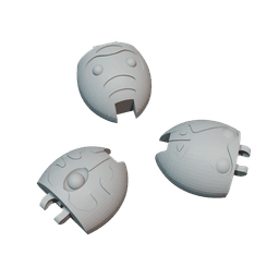Posable Kraata Heads 3d model
