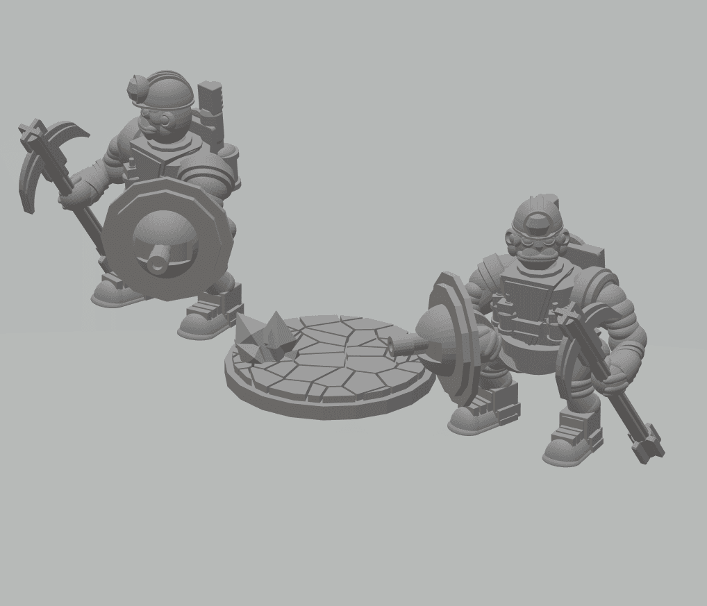 FHW: Dairr Chipper Sergeant with Power Pick and Photon Shield blaster 3d model