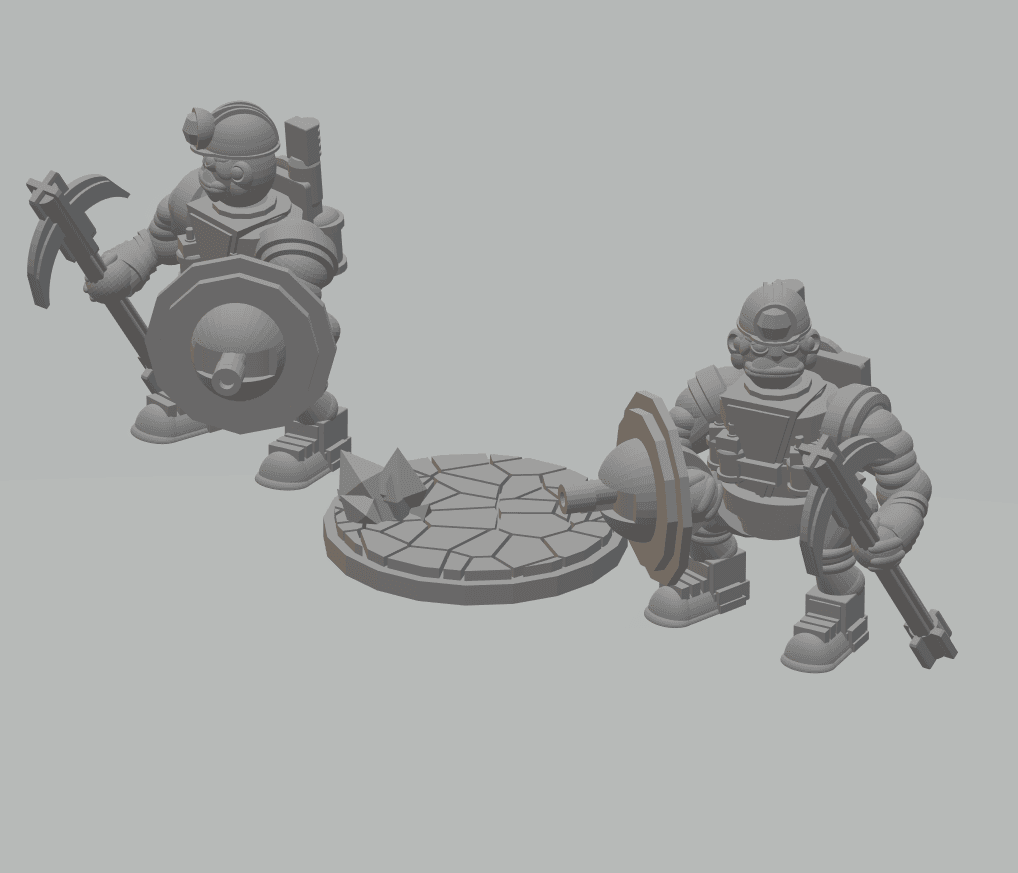 FHW: Dairr Chipper Sergeant with Power Pick and Photon Shield blaster 3d model