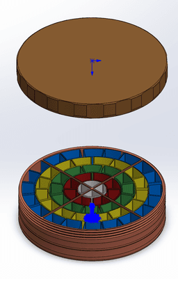 CIRCULAR CONTAINER - 12"X3" 3d model