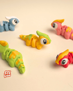 Cute Parasaur Non - AMS Articulated Dinosaur Parry , no support, print in place 3d model