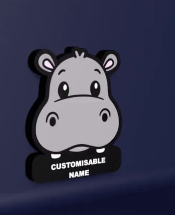 Cute Hippo - LED Strip compatible 3d model