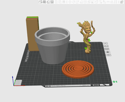 Springy Baby Groot in Pot 3d model