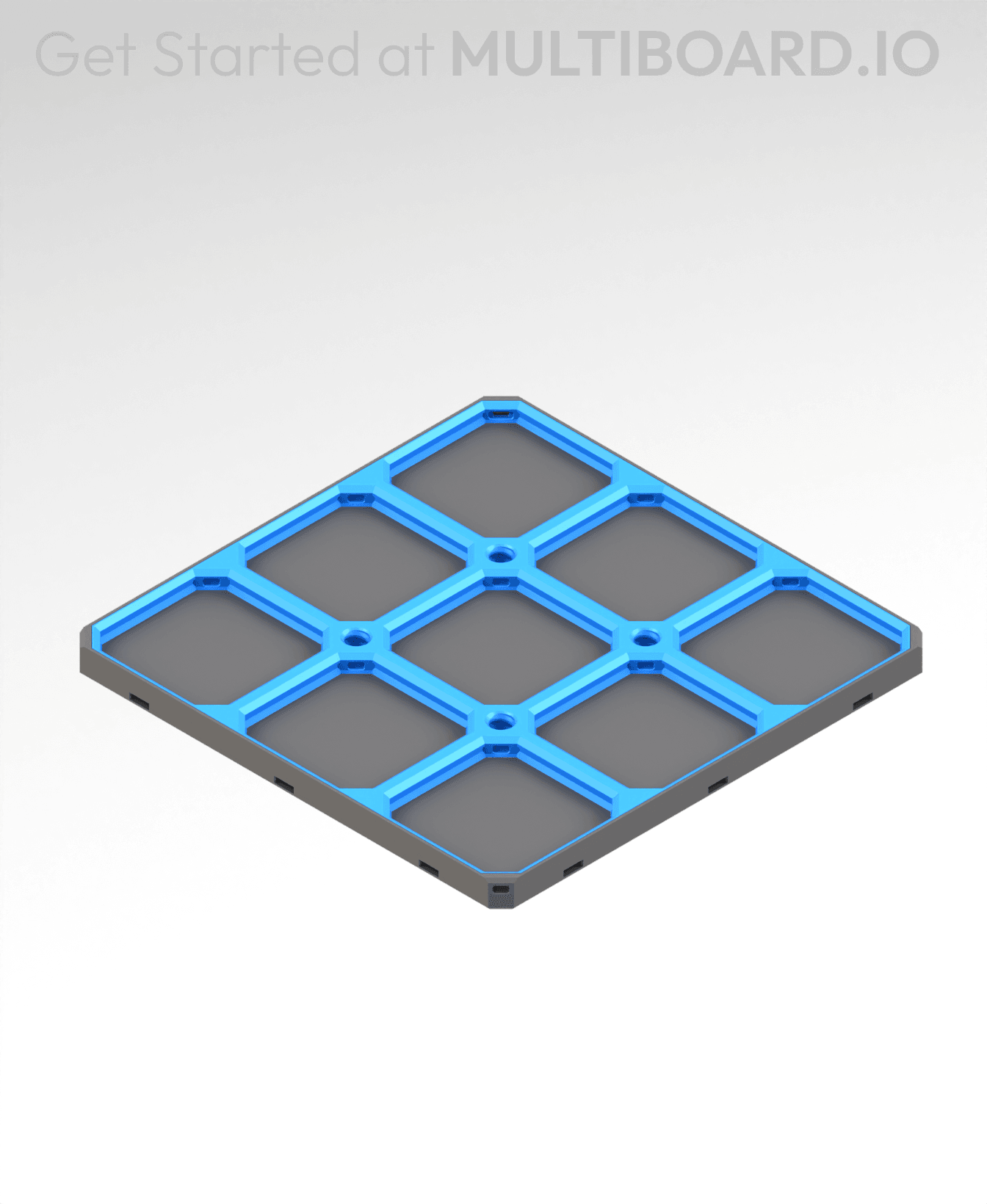3x3 LU - Drop-In Multibin Panel 3d model