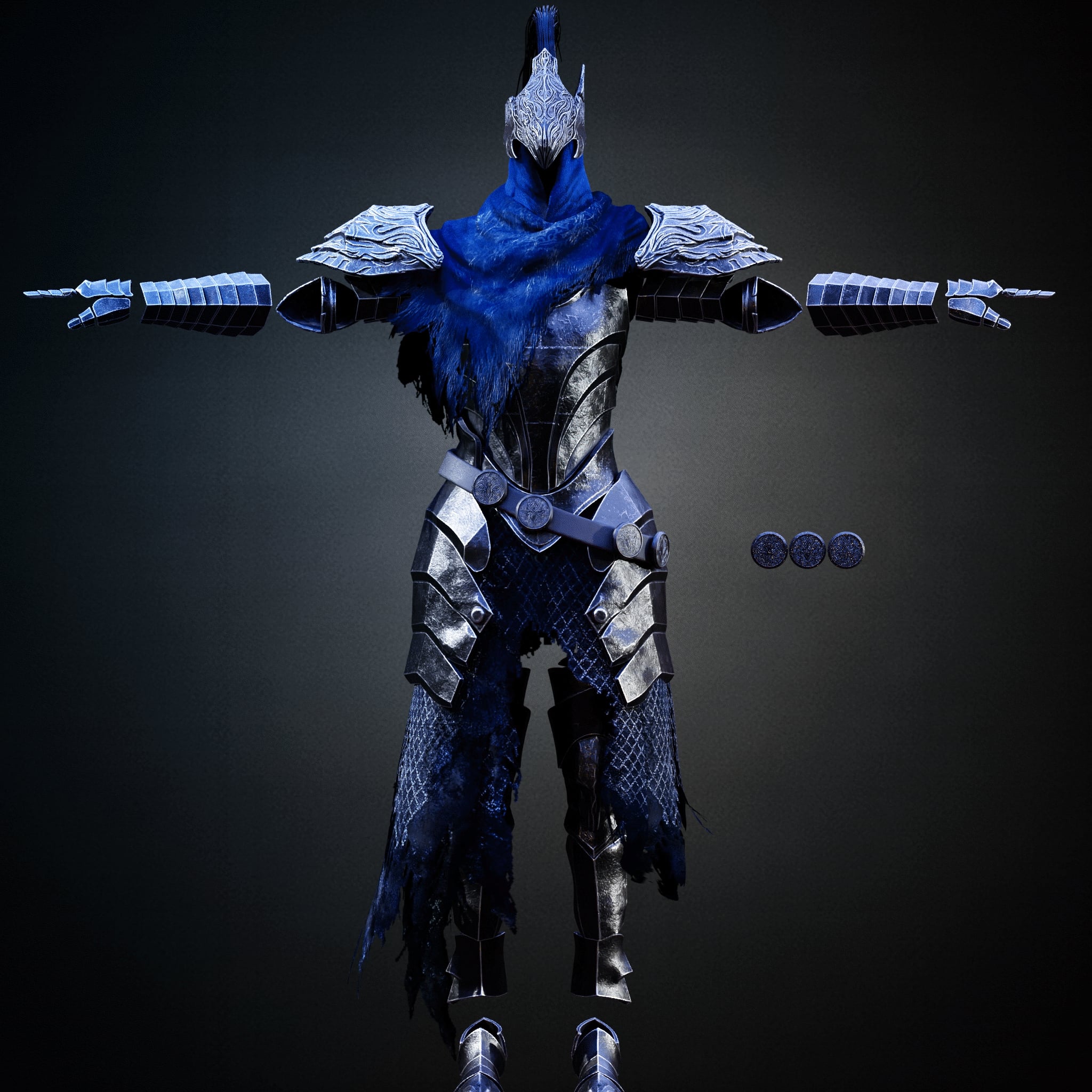ULTIMATE ARTORIAS FULL PLATE ARMOR COSPLAY LIFESIZE FAN ART 3d model