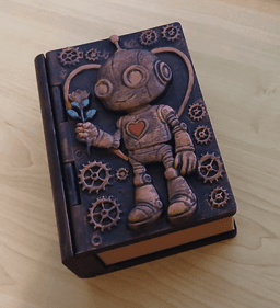Steampunk Robot Book Box 3d model