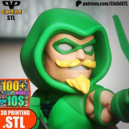 Green Arrow Chibi STL for 3D Printing ChibiSTL 3DXM 3d model