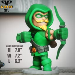 Green Arrow Chibi STL for 3D Printing ChibiSTL 3DXM 3d model
