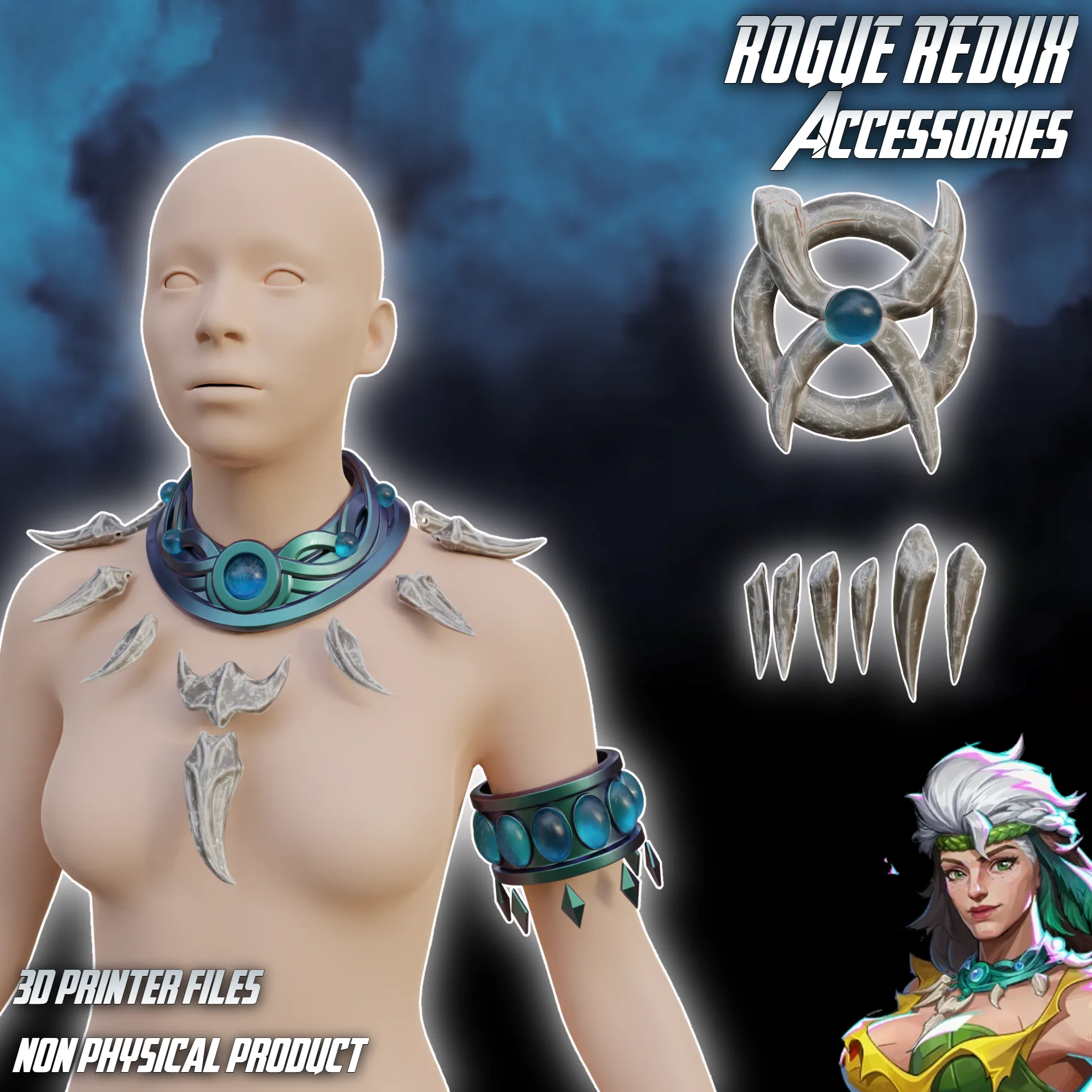 Rogue Redux Accessories Marvel Rivals 3d model