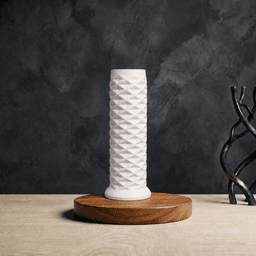 Vase cylindriqu à motif géométrique 3d model