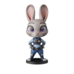 Judy Hopps Zootopia – Free STL Cartoon Figure | Full 12-Character Bundle on Profile 3d model