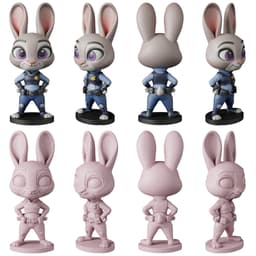 Judy Hopps Zootopia – Free STL Cartoon Figure | Full 12-Character Bundle on Profile 3d model