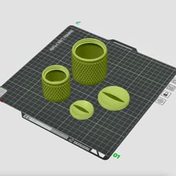 Mini Storage Container Organizer Boxes with Screw Cap in 2 Sizes 3d model