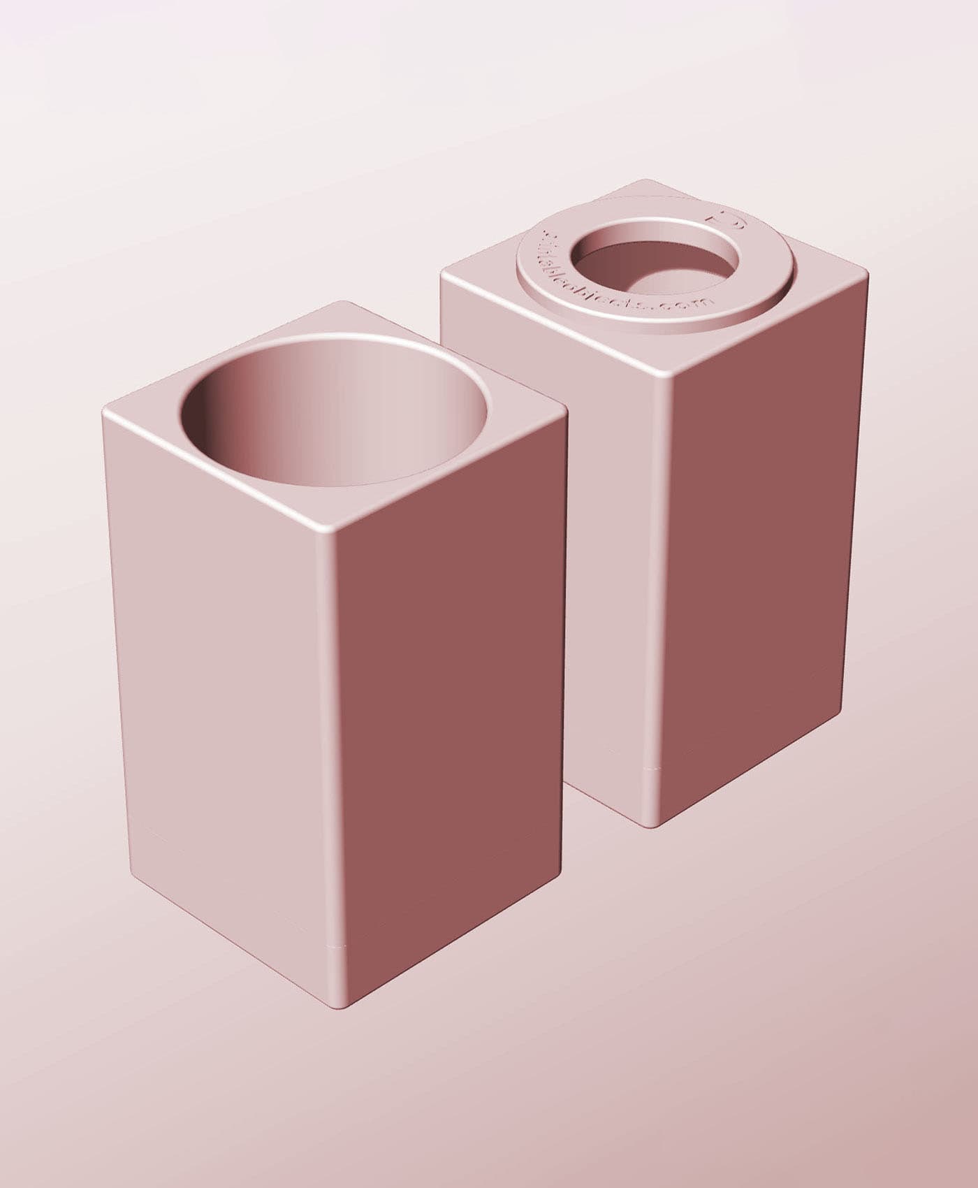 CS68-130-P Modular Stacking pierced container for home decor 3d model