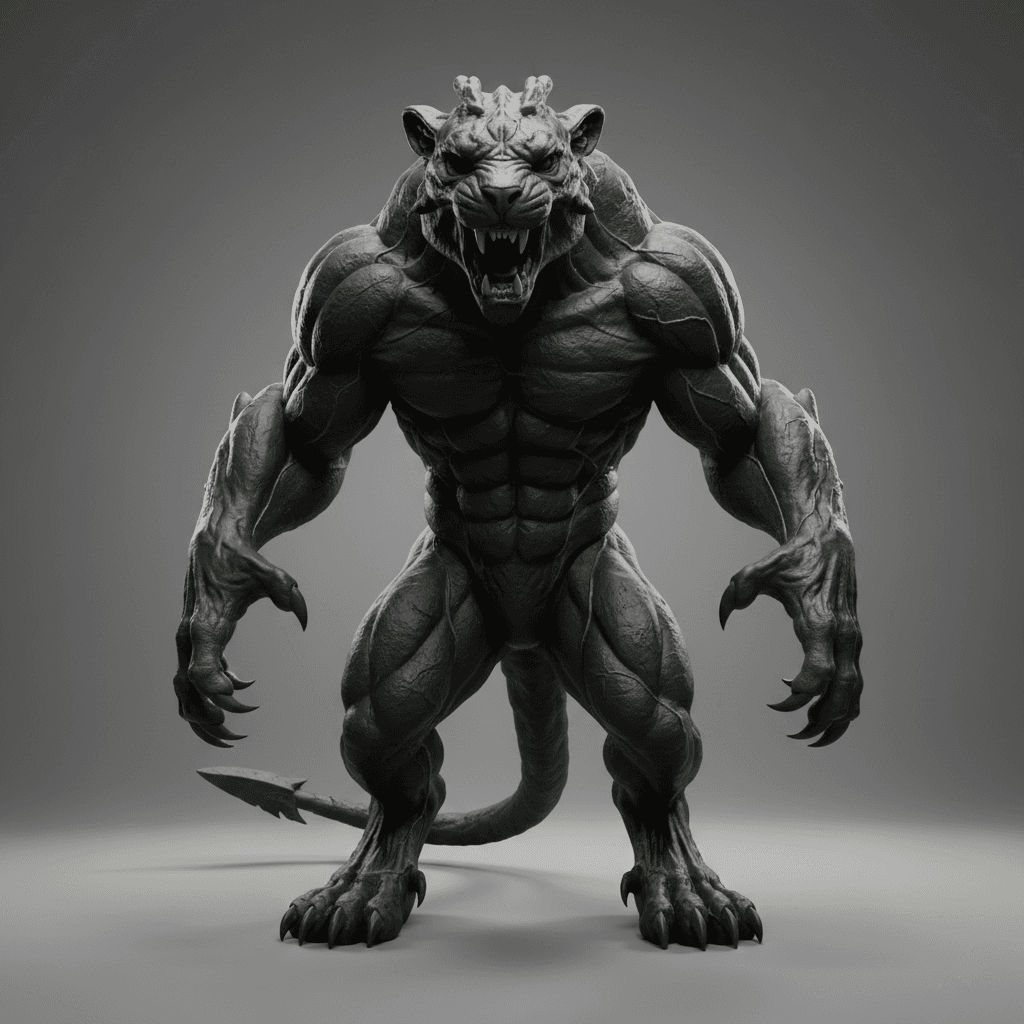 Alien Panther Predator Creature Premium STL Model 3d model