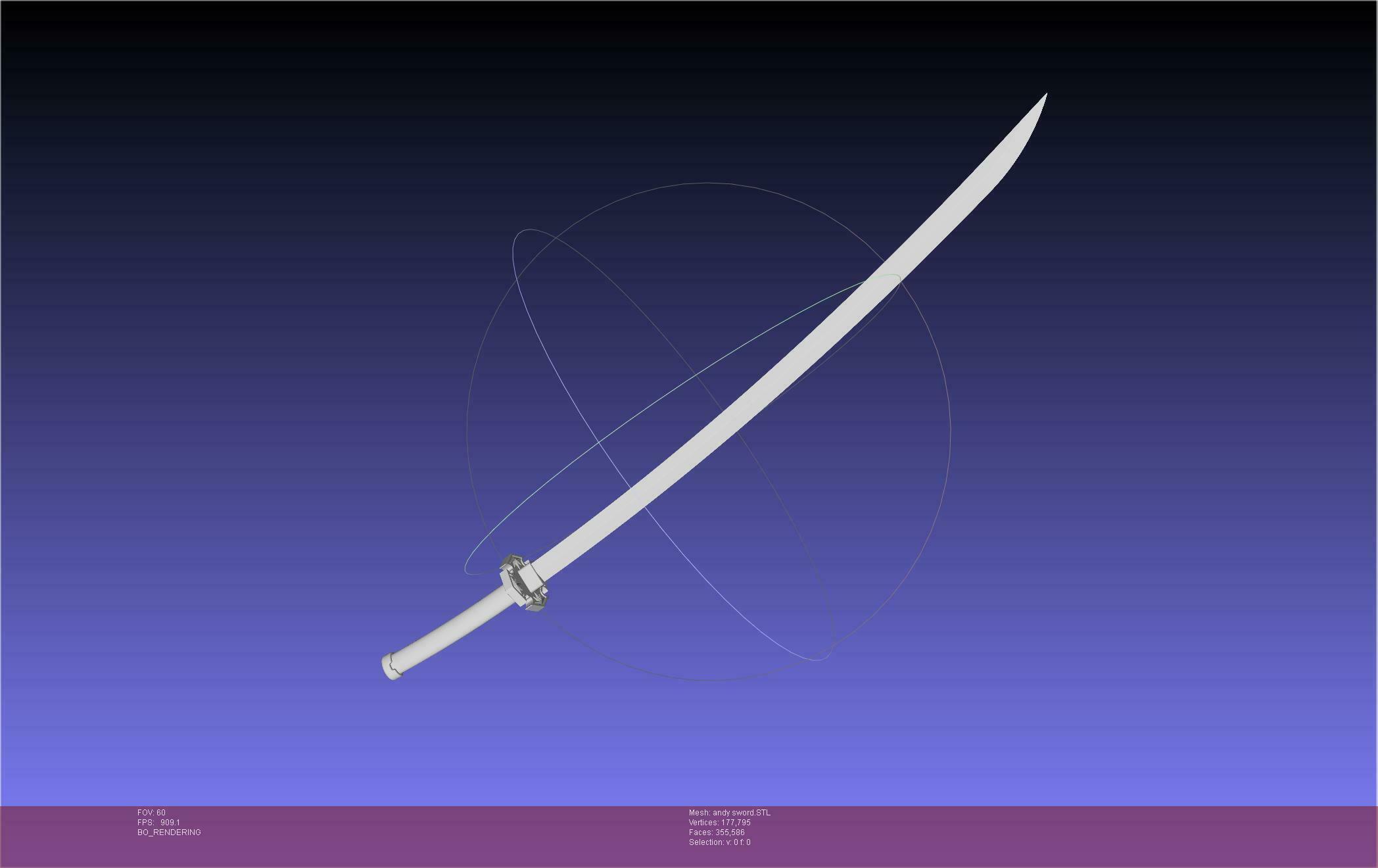 Undead Unluck Andy Sword Assembly 3d model