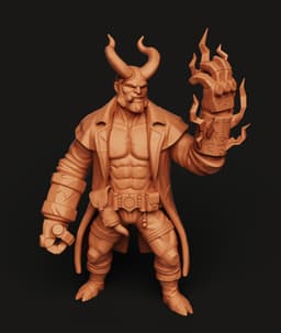 Hellboy Figure STL | Dark Horse 3D Print | Right Hand of Doom 3d model