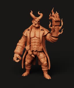 Hellboy Figure STL | Dark Horse 3D Print | Right Hand of Doom 3d model
