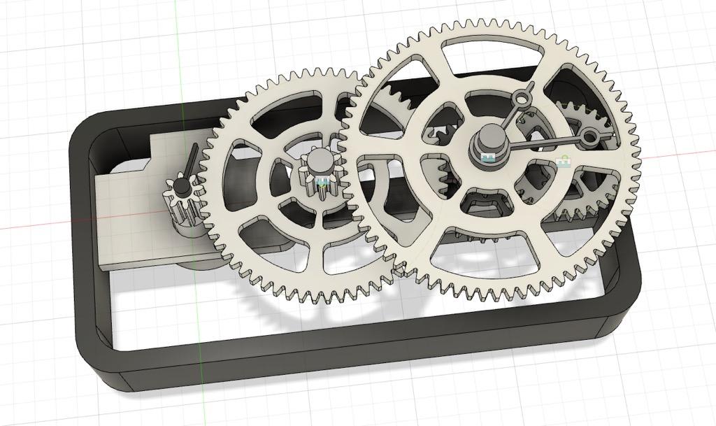 Simple Super Gear Clock 3d model