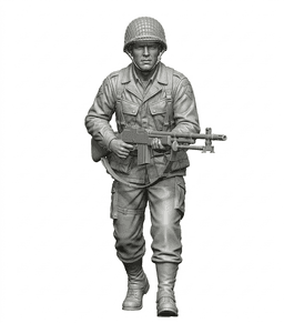 U.S. Army Rangers: Soldier with M1918A2 Browning Automatic Rifle 3d model