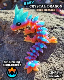 Baby Crystal Dragon 2025 3d model