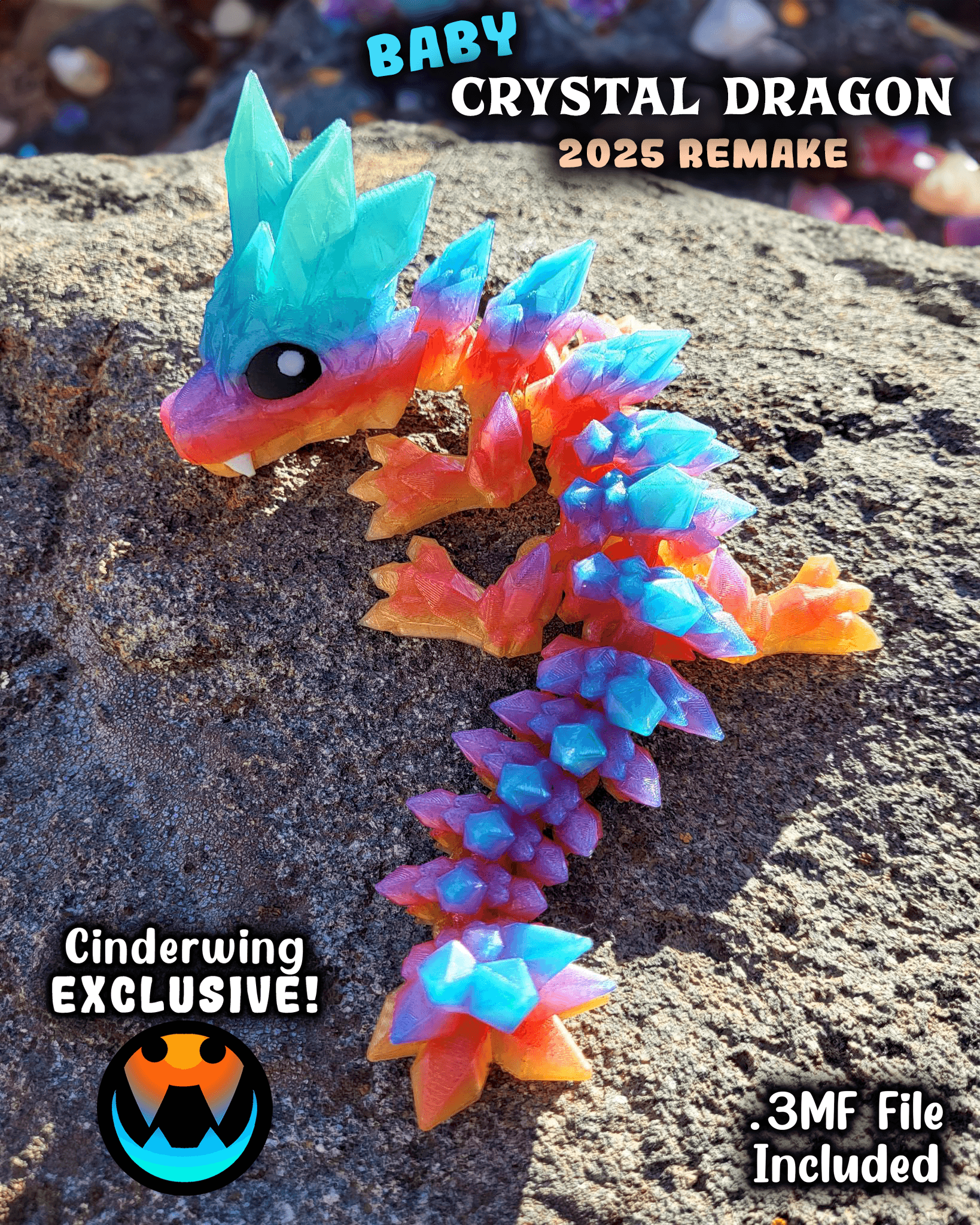Baby Crystal Dragon 2025 3d model