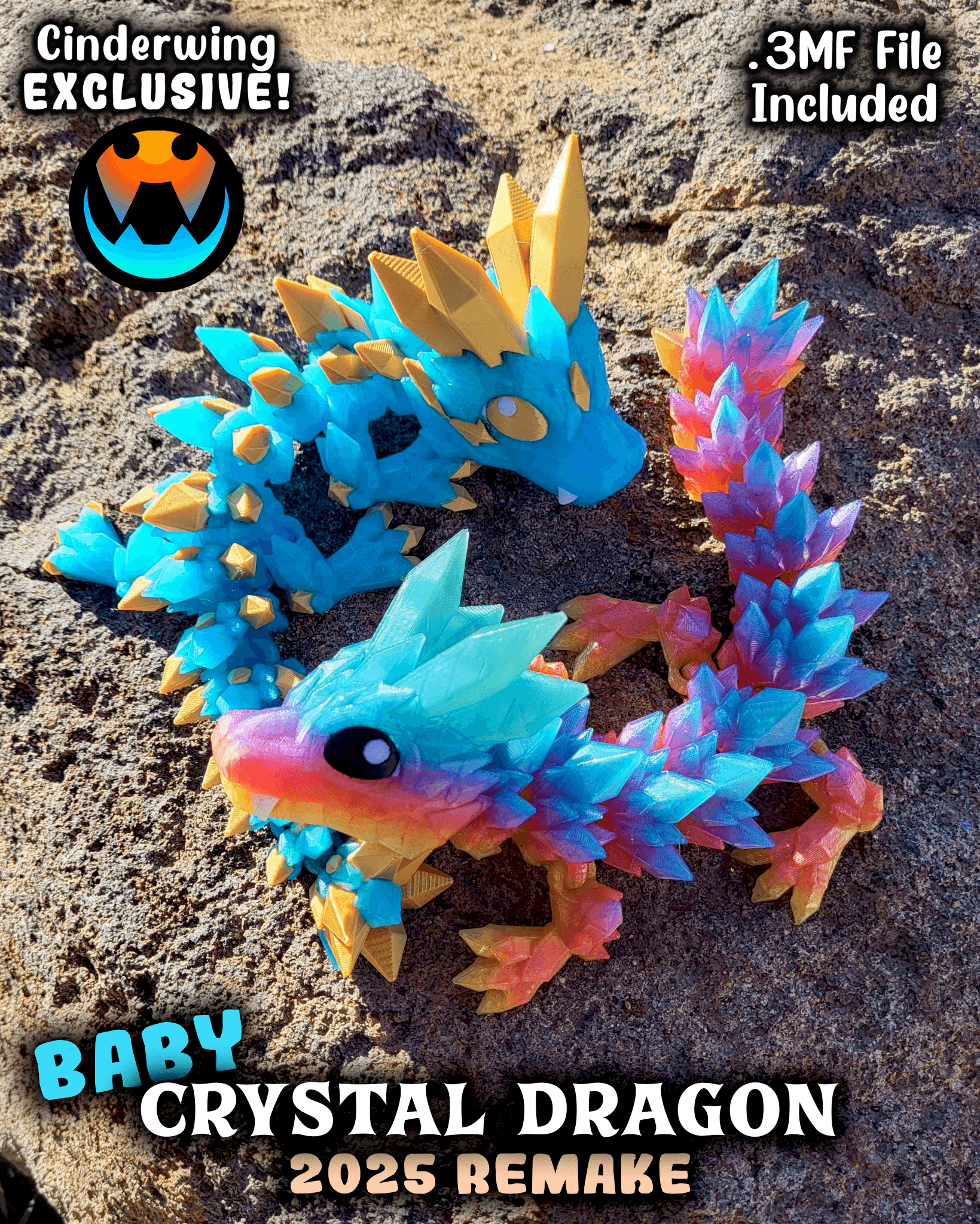 Baby Crystal Dragon 2025 3d model