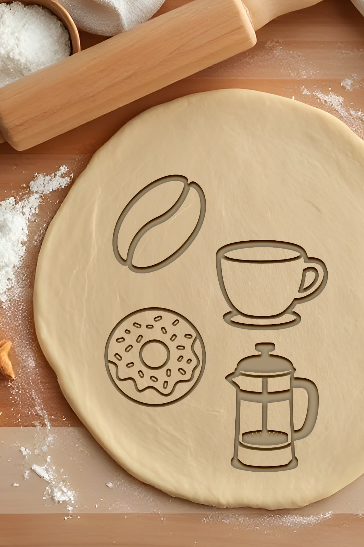 Coffee Cookie Cutter, Biscuit Cutter 3d model